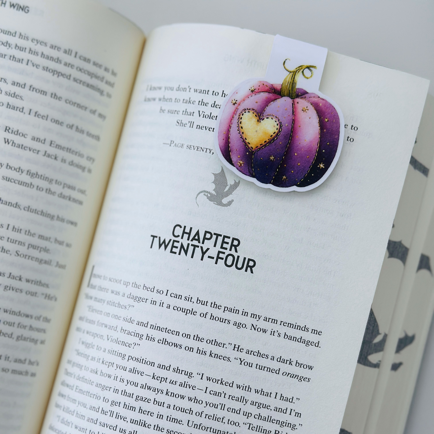 Purple Pumpkin Patch Magnetic Bookmark