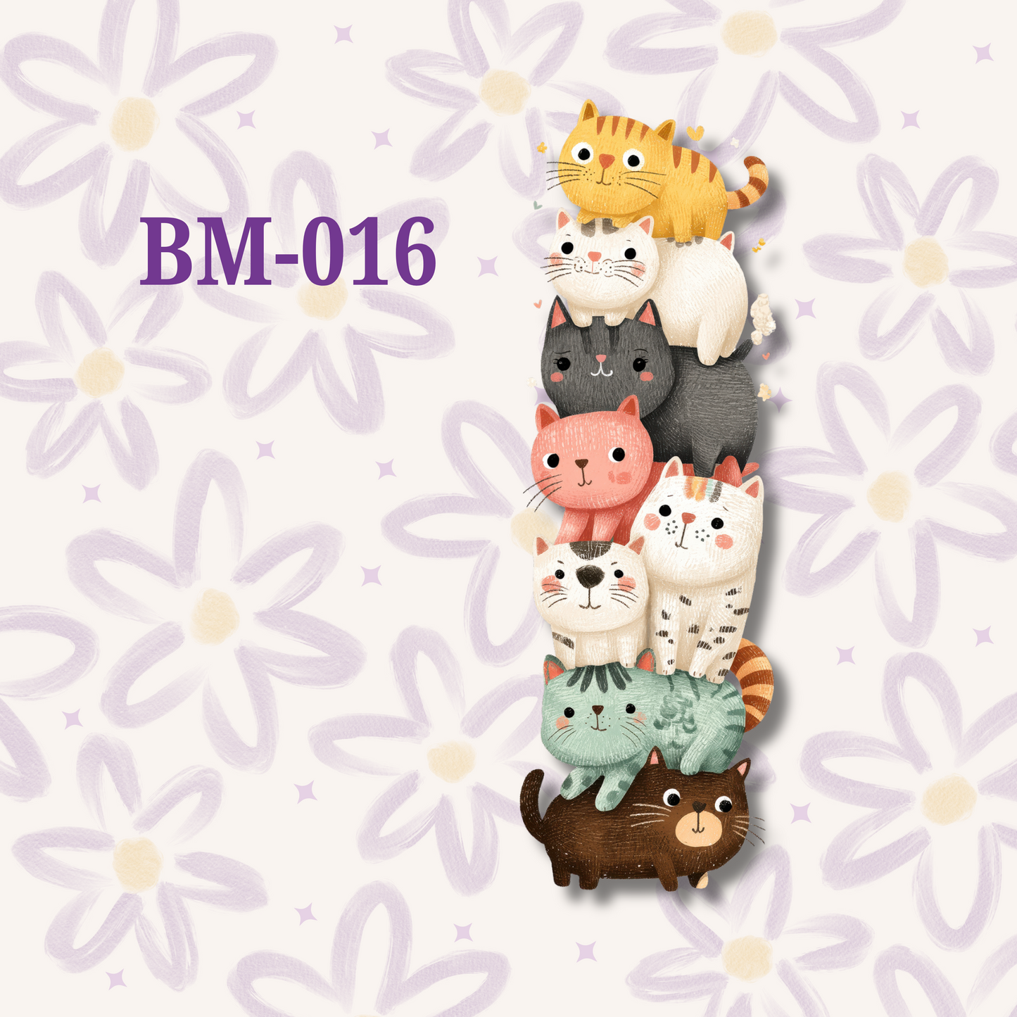 Stacked Kitty Cats Bookmark Set