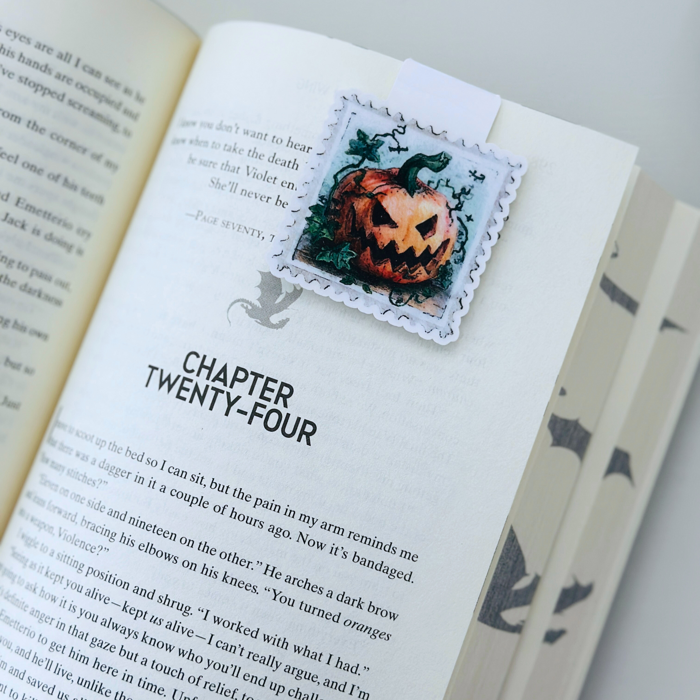 Haunted Pumpkin Patch Stamp Magnetic Bookmark