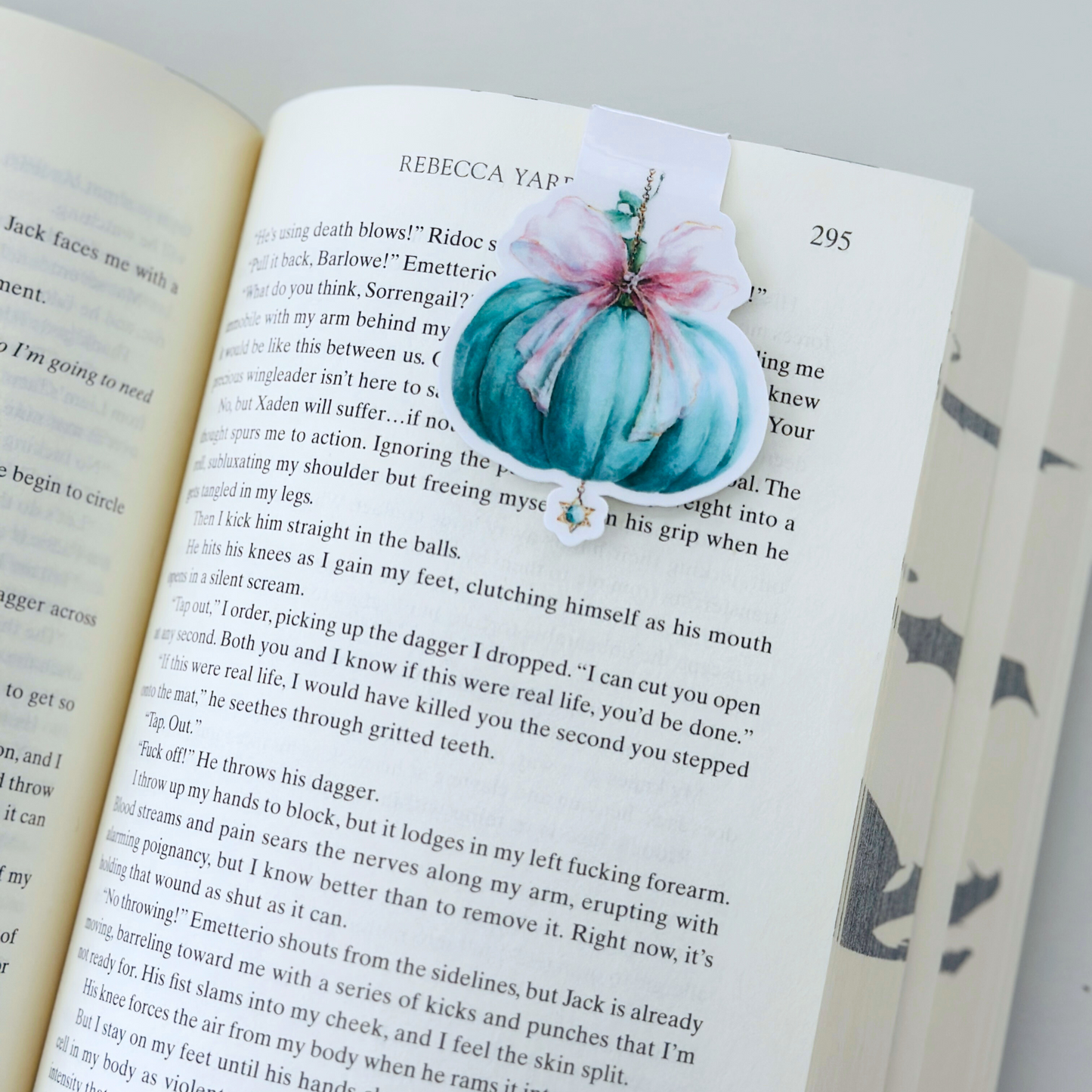 Cute Coquette Pumpkin Magnetic Bookmark