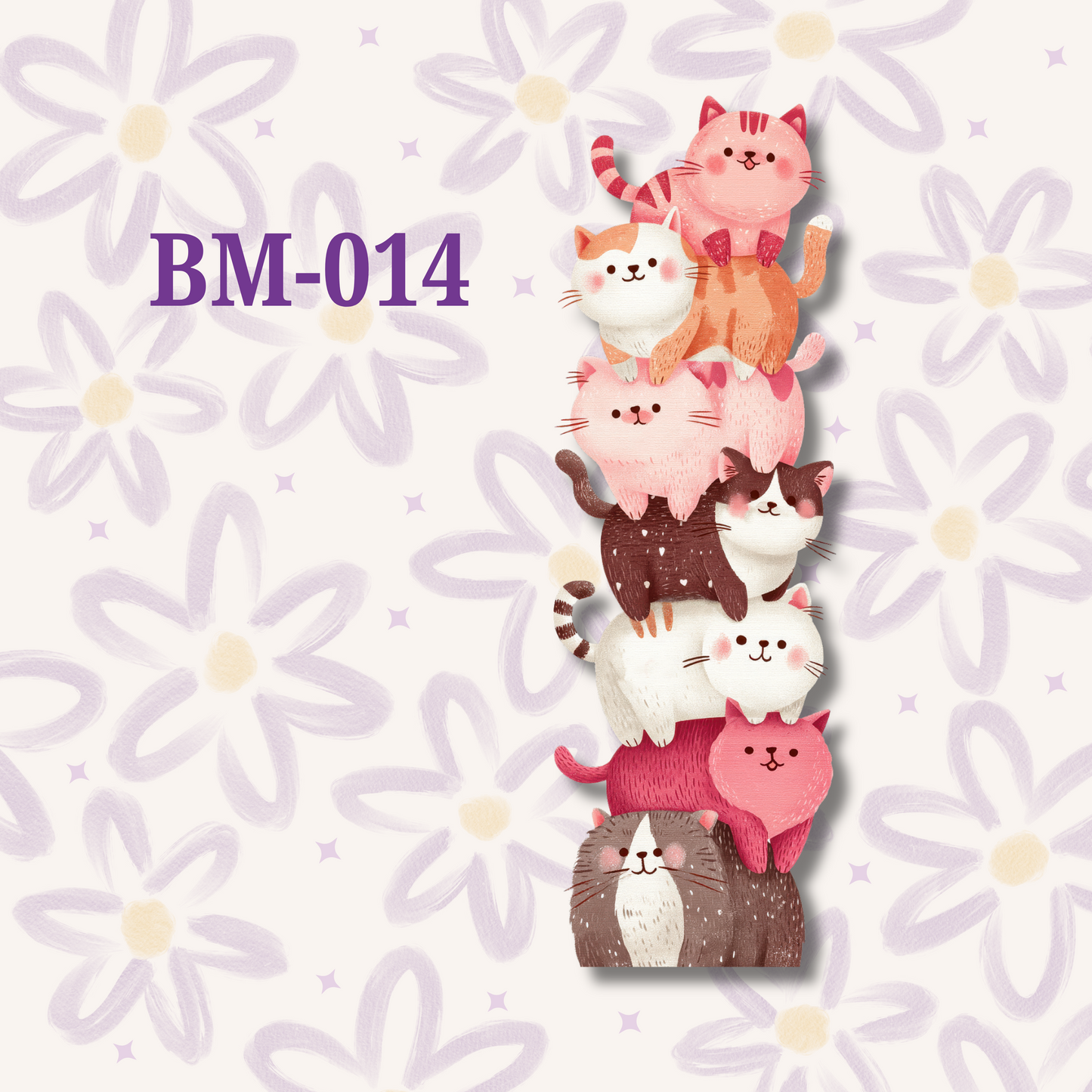Stacked Kitty Cats Bookmark Set