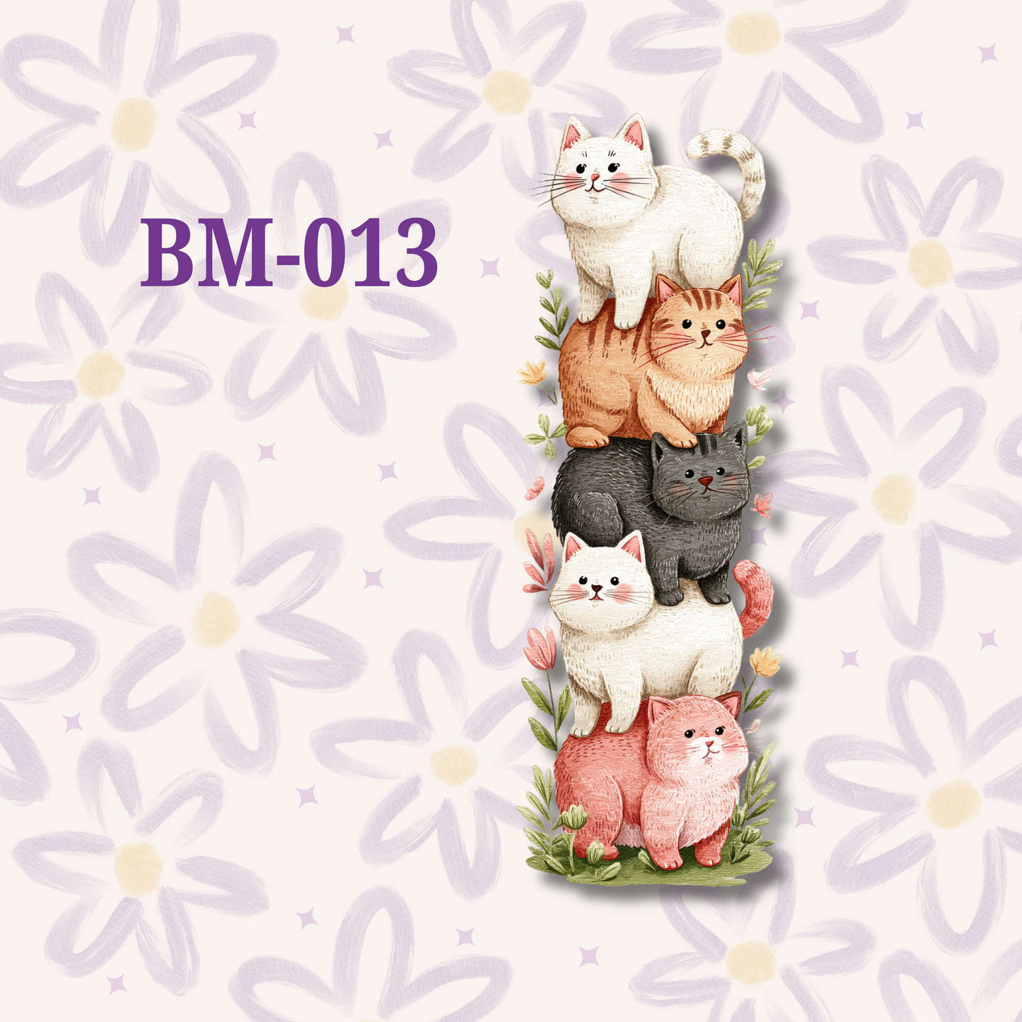 Stacked Kitty Cats Bookmark Set