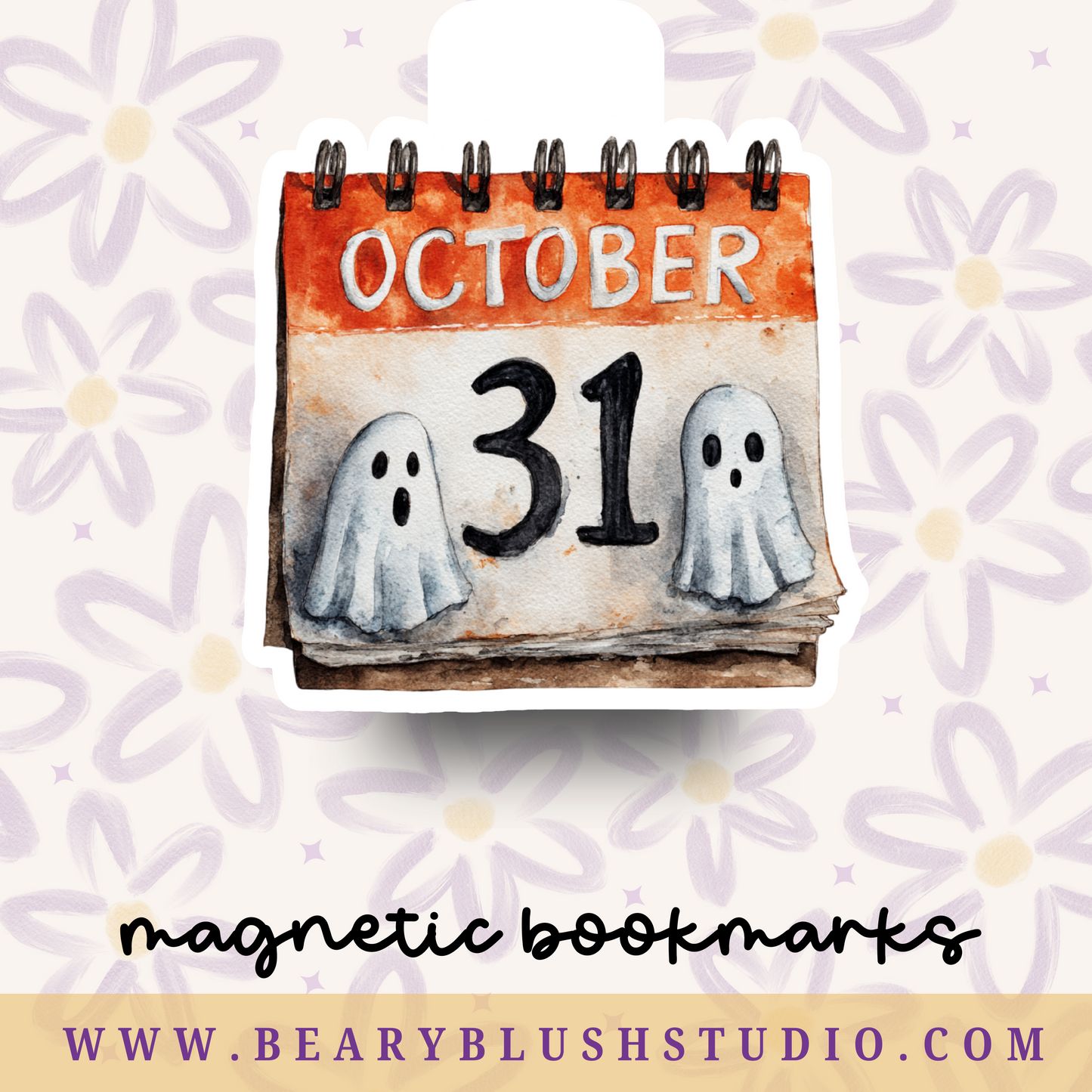 October 31st Calendar Magnetic Bookmark