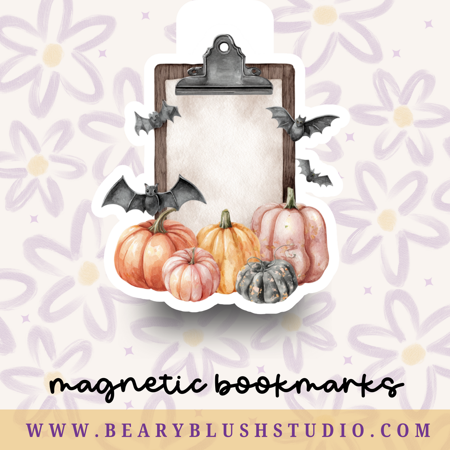 Spooky Harvest Clipboard Magnetic Bookmark