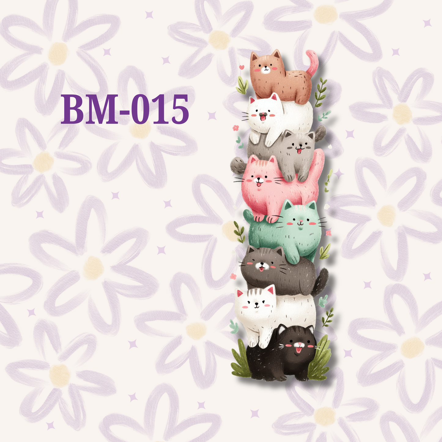 Stacked Kitty Cats Bookmark Set