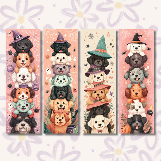 Spooky Dogs Halloween Bookmark Set