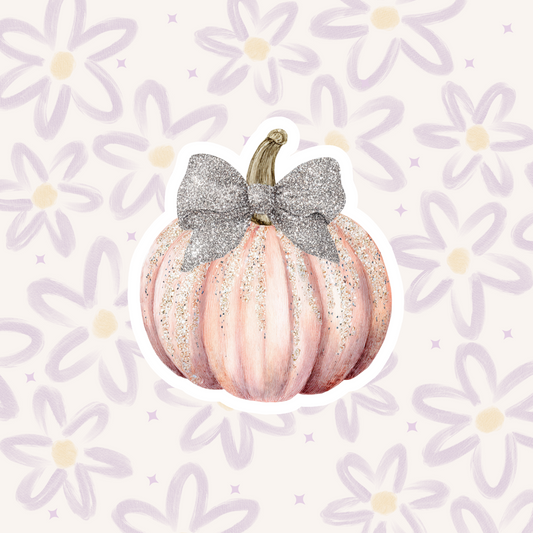 Maisy Bow & Glitter Pumpkin Sticker STI-001