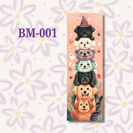 Spooky Dogs Halloween Bookmark Set
