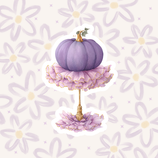 Enchanted Purple Pumpkin Sticker STI-004