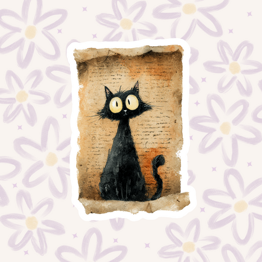Spooky Cat Stamp Sticker STI-039
