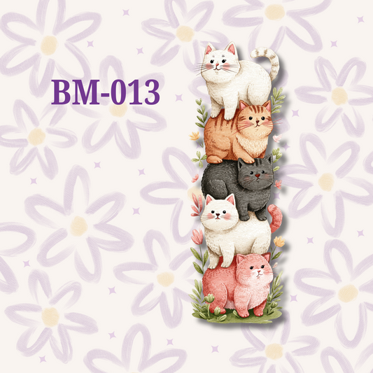 Stacked Kitty Cats Bookmark Set