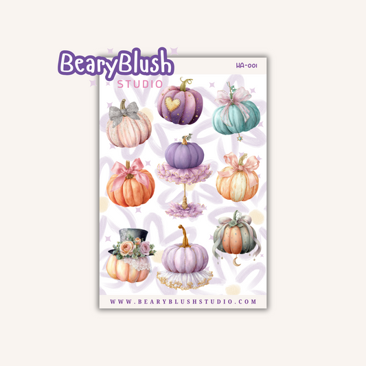 Enchanted Pumpkin Parade Sticker Set - HA-001