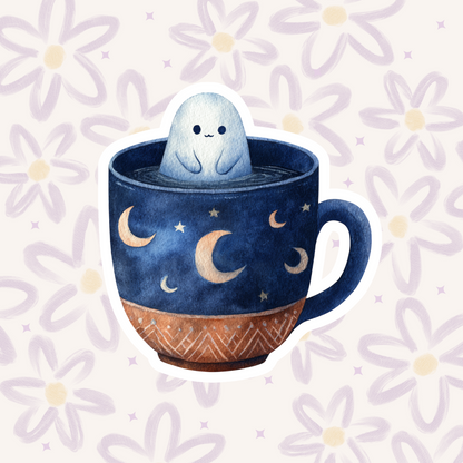 Mystical Ghost Cup Sticker STI-027