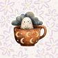 Crescent Moon Ghost Mug Sticker STI-028