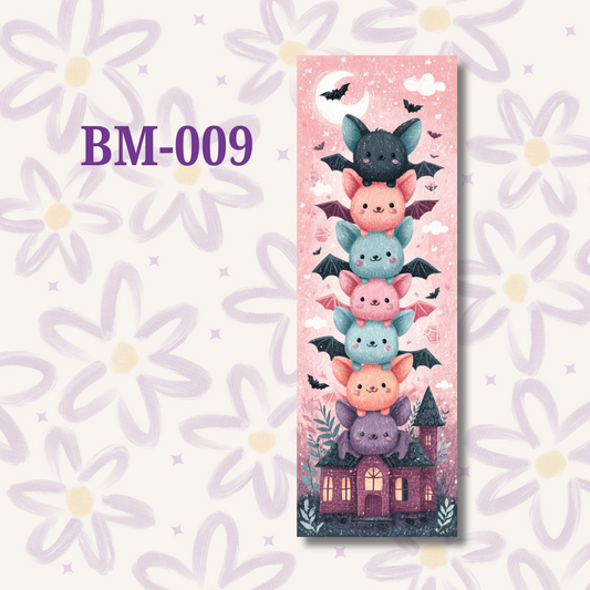 Beary Cute Bats Halloween Bookmarks
