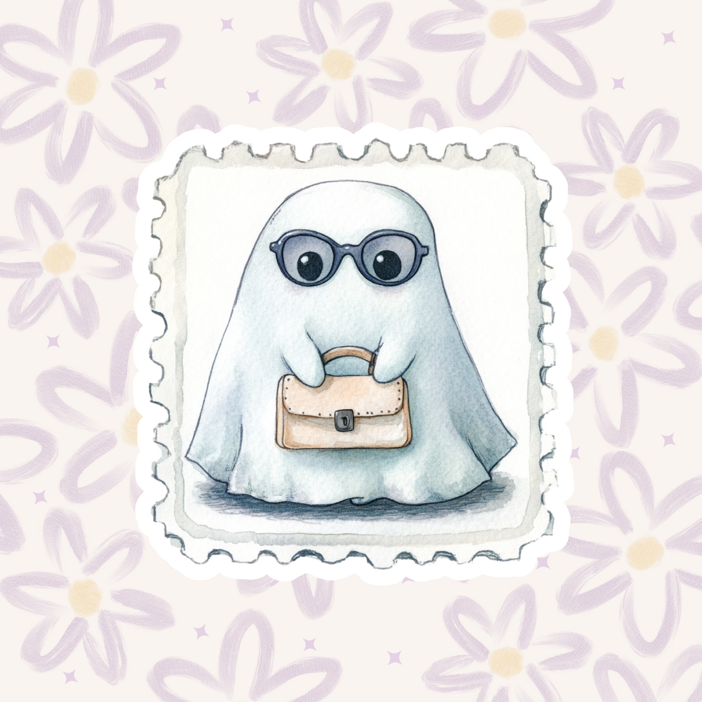 Cool Ghost Stamp Sticker STI-013