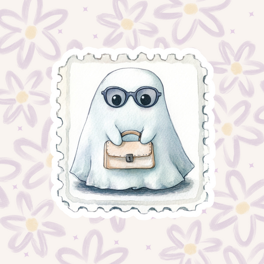 Cool Ghost Stamp Sticker STI-013