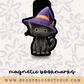 Witch Hat Cat Magnetic Bookmark