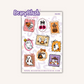 Ghostly Party Frames Sticker Sheet - HA-010