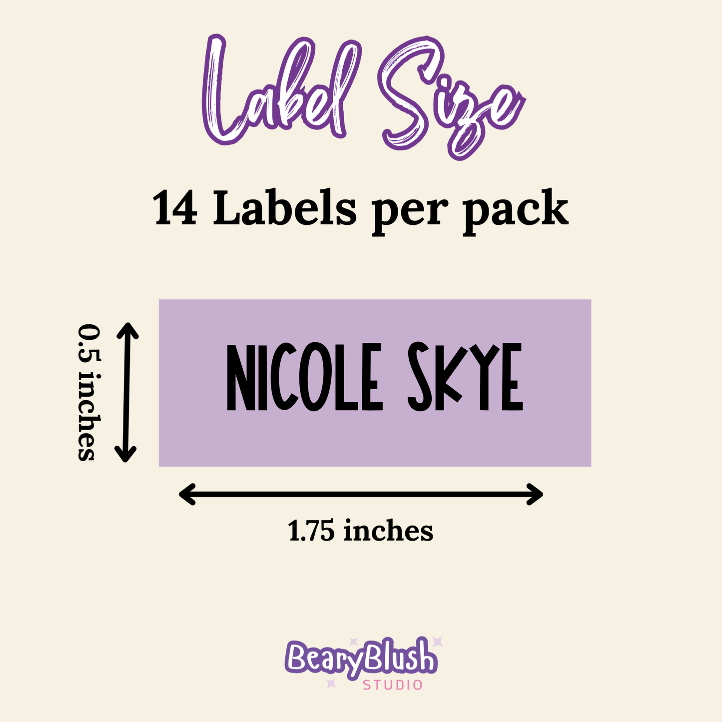 Kids Sticker Labels
