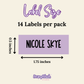 Kids Sticker Labels