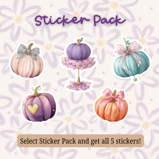 Enchanted Purple Pumpkin Sticker STI-004